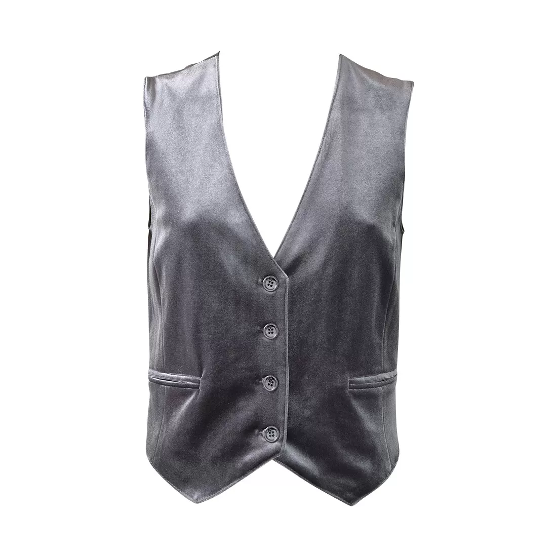 GILET CORTO VELLUTO SO ALLURE D33019A  PEARL