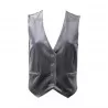 GILET CORTO VELLUTO SO ALLURE D33019A  PEARL