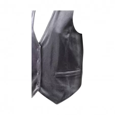 GILET CORTO VELLUTO SO ALLURE D33019A  PEARL