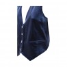 GILET CORTO VELLUTO SO ALLURE D33019A BLU