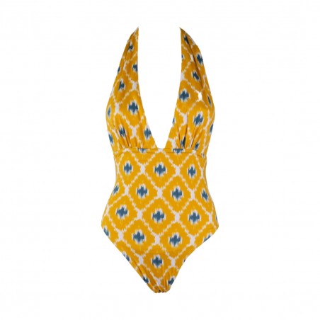 HALTER NECK ONE PIECE IKAT GEOMETRIC 9651 MC2 SAINT BARTH MARISOL 02951B