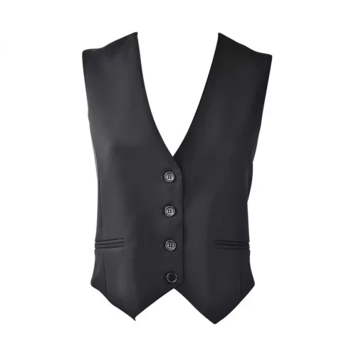 GILET CREPE BASIC SO ALLURE O33003A BLACK
