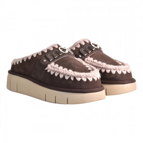 BOUNCE CLOG METAL LOGO MOU MU.FW531001A MOCHA