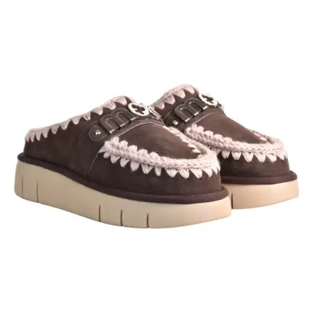 BOUNCE CLOG METAL LOGO MOU MU.FW531001A MOCHA