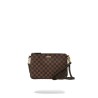 CORE EMBOSS CHECK POUCHETTE SPRAYGROUND 910B6835NSZ BROWN