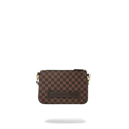 CORE EMBOSS CHECK POUCHETTE SPRAYGROUND 910B6835NSZ BROWN