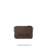 CORE EMBOSS CHECK POUCHETTE SPRAYGROUND 910B6835NSZ BROWN