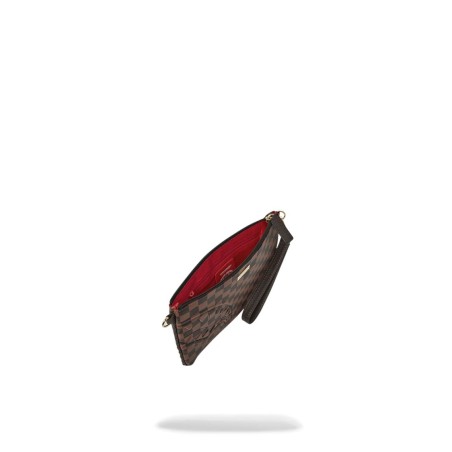 CORE EMBOSS CHECK POUCHETTE SPRAYGROUND 910B6835NSZ BROWN