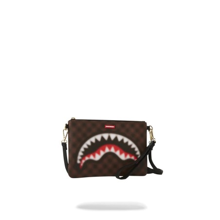 SHARKS IN PARIS BLUR POUCHETTE SPRAYGROUND 910B6847NSZ BROWN