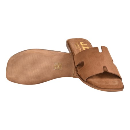 CIABATTA CAMOSCIO J.O.LUXURY STYLE 6016 CUOIO
