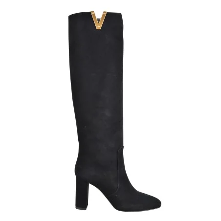 STIVALE CAMOSCIO CON ACCESSORIO V VIA ROMA 15 3865 NERO