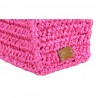 BORSA RETTANGOLARE XL CON MANICI IN BAMBOO CHICA COCOMERO FUXIA