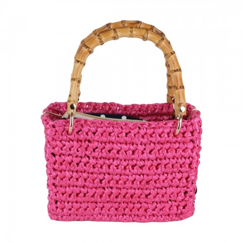 BORSA RETTANGOLARE PICCOLA CON MANICI IN BAMBOO CHICA METEORA FU