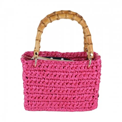 BORSA RETTANGOLARE PICCOLA CON MANICI IN BAMBOO CHICA METEORA FU