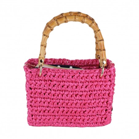 BORSA RETTANGOLARE PICCOLA CON MANICI IN BAMBOO CHICA METEORA FU