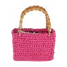 BORSA RETTANGOLARE PICCOLA CON MANICI IN BAMBOO CHICA METEORA FU