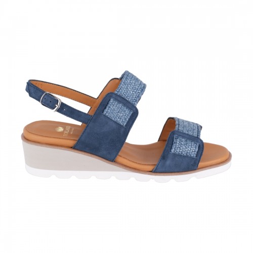SANDALO CON ZEPPA TORLASCO 10346 BLU