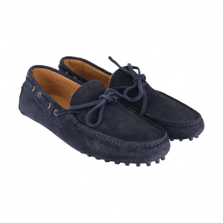 MOCASSINI CON LACCETTO SAXONE PVU2-565 NAVY