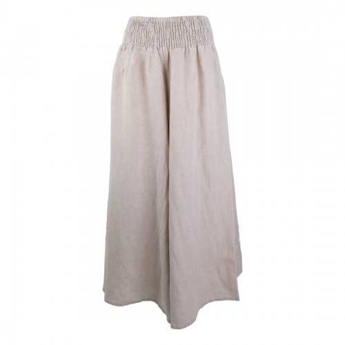 PANTALONE PALAZZO ICONIQUE 039 BEIGE