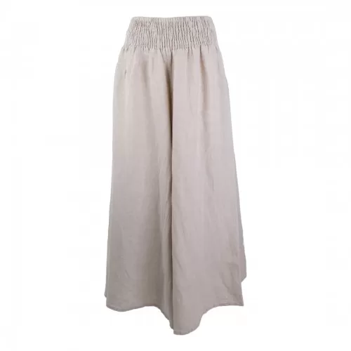 PANTALONE PALAZZO ICONIQUE 039 BEIGE