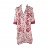 ABITO CAMICIA FIORI ROSSI ICONIQUE 090 BEIGE
