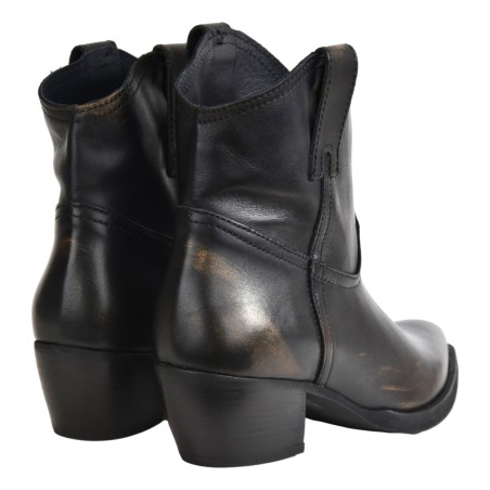 STIVALETTO TEXANO REP-KO CV717 NERO/ORO