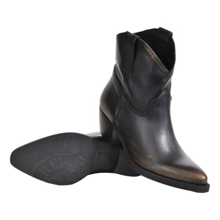 STIVALETTO TEXANO REP-KO CV717 NERO/ORO