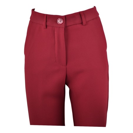 PANTALONE SIGARETTA CREPE SO ALLURE D66017 WINE
