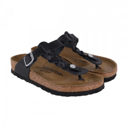 INFRADITO GIZEH BRAIDED OILED LEATHER BIRKENSTOCK 1021349 BLACK