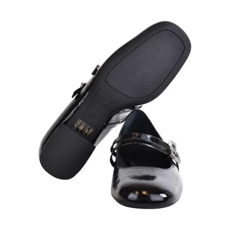 DECOLLETE DOPPIO CINTURINO FESTA ELODIES NERO