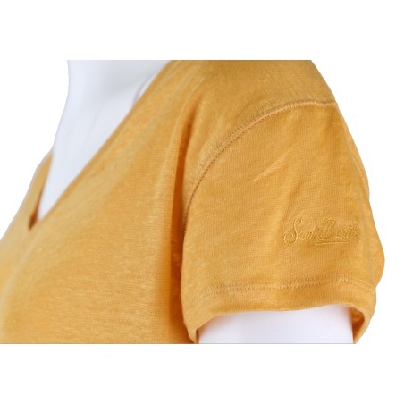 V-NECK T-SHIRT 96 OCHRE MC2 SAINT BARTH ELOISE 02501B