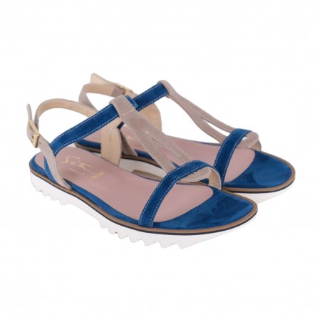 SANDALO IN CAMOSCIO SITON 2209 BLUTAUPE