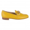 MOCASSINO IN VITELLO CON ACCESSORIO CATENA SITON 8173 GIALLO