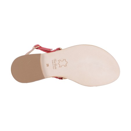 SANDALO INFRADITO PELLE PAOLA FIORENZA FARFALLINA ROSSO