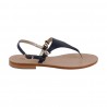 SANDALO INFRADITO PELLE PAOLA FIORENZA TRIANGOLO BLU