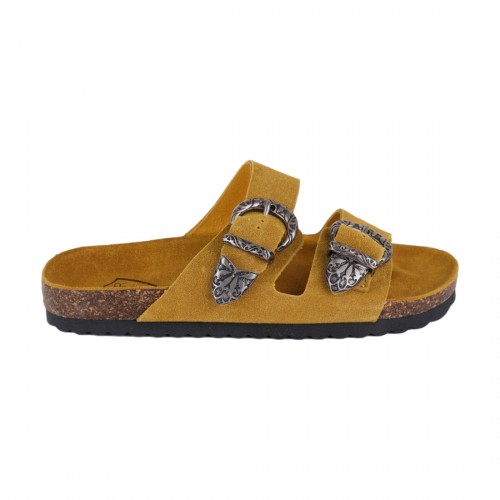 CIABATTA  IN CAMOSCIO KBR SHOES TOKIO GIRASOLE