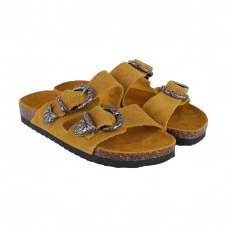 CIABATTA  IN CAMOSCIO KBR SHOES TOKIO GIRASOLE