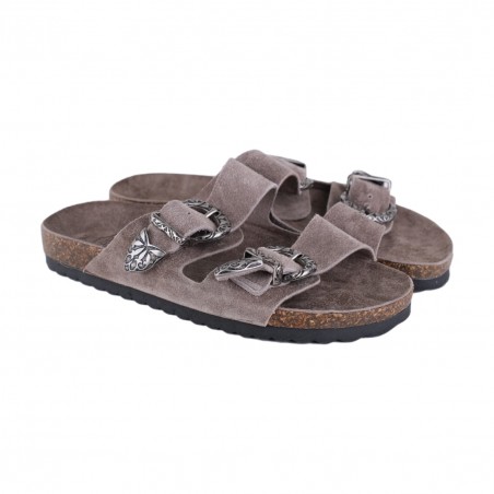 CIABATTA  IN CAMOSCIO KBR SHOES TOKIO TAUPE