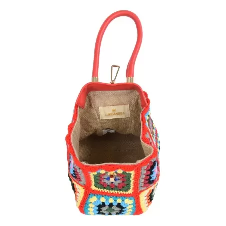 BORSA ITACA CROCHET LA MILANESA ITR ROSSO