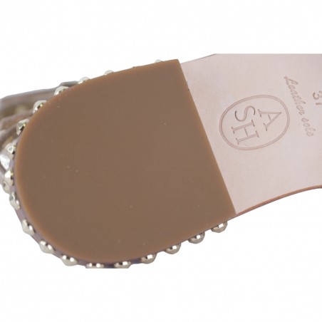 SANDALO CON BORCHIE DOPPIO CINTURINO ASH PETRA06 GOLD