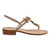 SANDALO IN PELLE CON MICROCRISTALLI PAOLA FIORENZA LRC3008 LEGNO