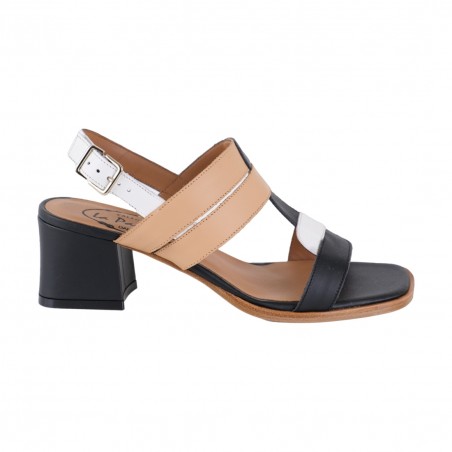 SANDALO IN PELLE LA PARIGINA 506/512 NERO