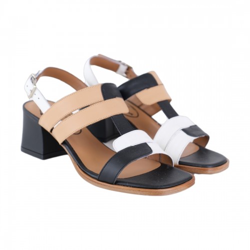 SANDALO IN PELLE LA PARIGINA 506/512 NERO
