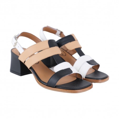 SANDALO IN PELLE LA PARIGINA 506/512 NERO