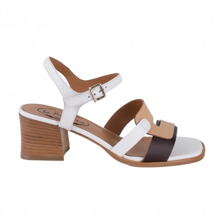 SANDALO IN PELLE LA PARIGINA 512/513 BIANCO