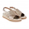 SANDALO IN PELLE INTRECCIATA LA PARIGINA F220/1 ORO