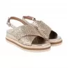 SANDALO IN PELLE INTRECCIATA LA PARIGINA F220/1 ORO