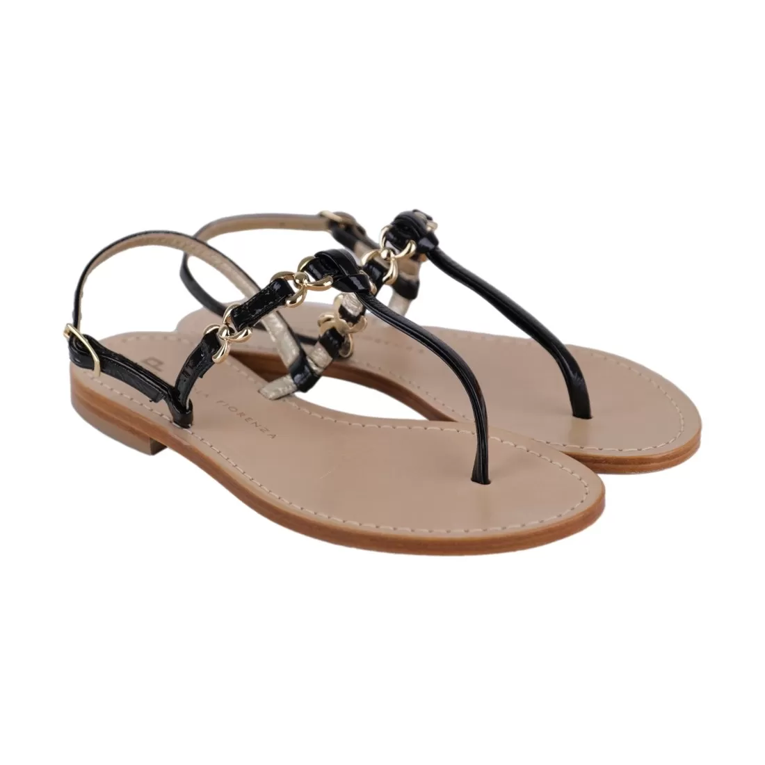 SANDALO INFRADITO VERNICE PAOLA FIORENZA FARFALLINA V.NERA