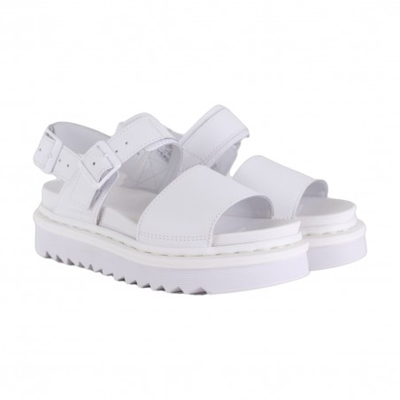 SANDALO VOSS MONO HYDRO LEATHER DR. MARTENS 27326100 WHITE