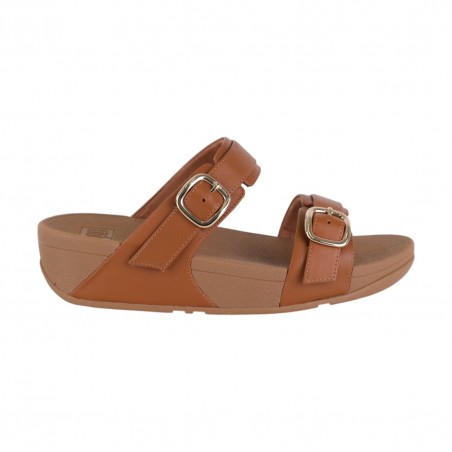 CIABATTA LULU ADJUSTABLE LEATHER SLIDES FIT FLOP ES7 592